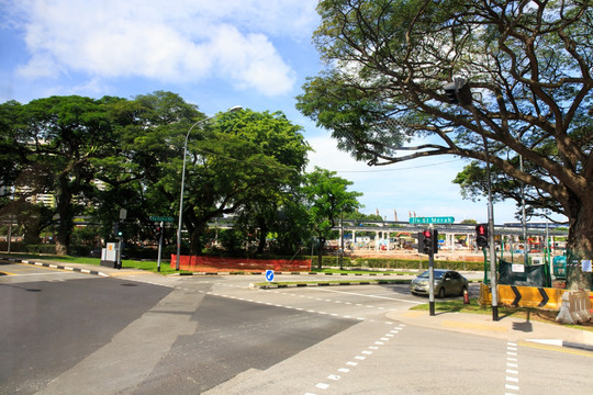 新加坡 马路街景