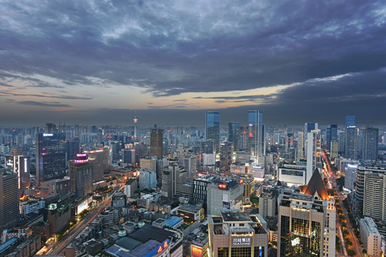 成都总府路春熙路夜景