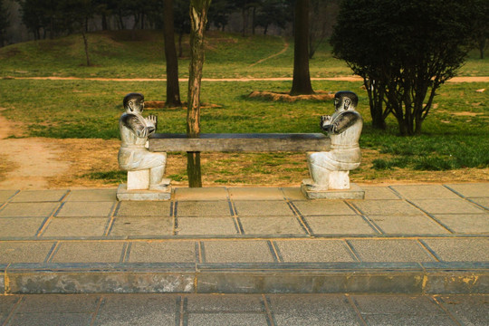 少林寺 石凳