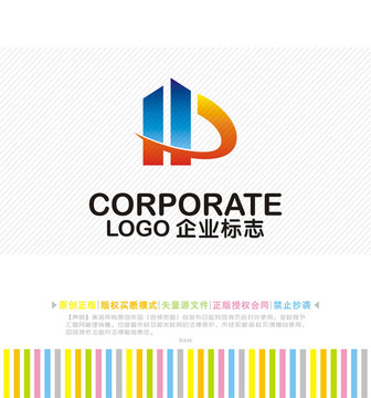 HP字母logo