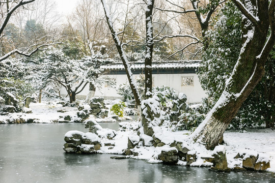 明孝陵景区雪景