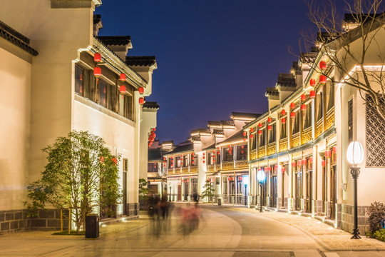 仿古建筑夜景