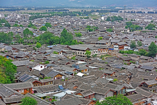 束河古镇 束河全景