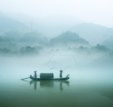 水墨远山