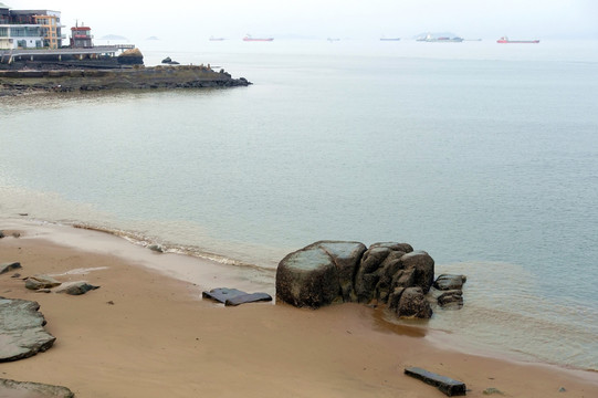 海滩 沙滩 礁石