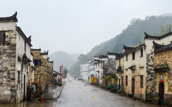 烟雨江南古镇