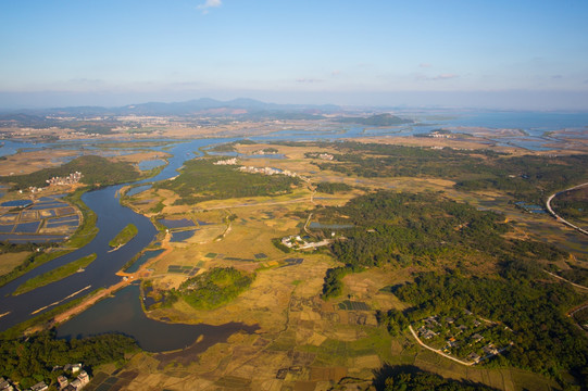 河流 丹江 大洲村 航拍