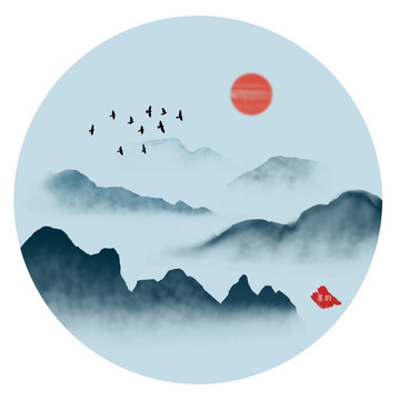 水墨山水畫