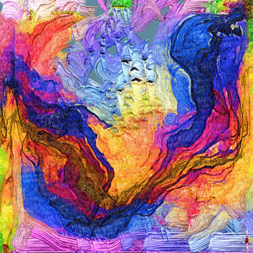 高清抽象油畫裝飾畫