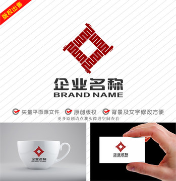 龍中式花紋logo