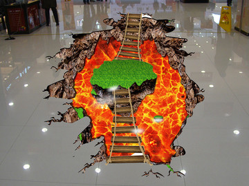 3D巖漿地板畫(huà)
