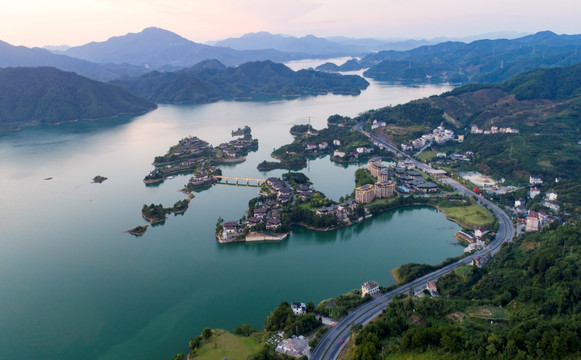 千岛湖 晚霞 旅游 淳安 岛屿