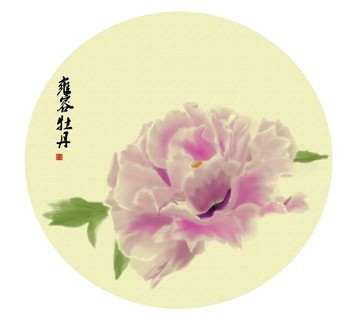 手繪牡丹