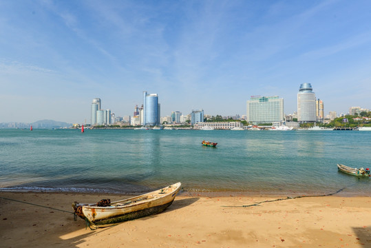 鼓浪屿沙滩小船