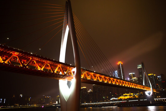 重庆千斯门大桥夜景