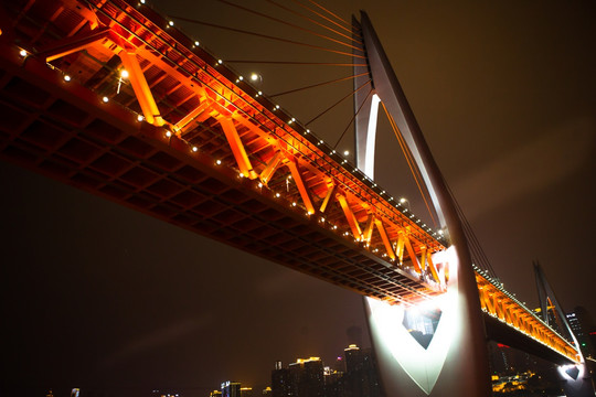 重庆千斯门大桥夜景