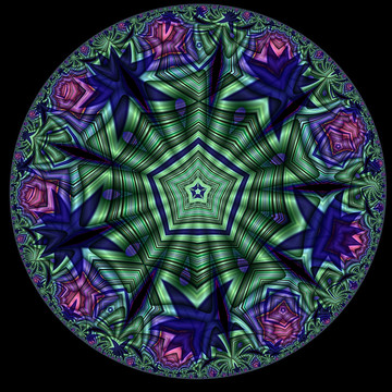 圓形立體花紋圖案