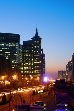 北京城市风光夜色