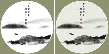 水墨寒江獨(dú)釣