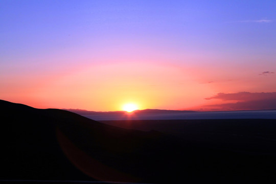 青海湖夕阳