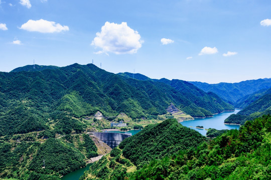 水电 大山谷 水库碧蓝