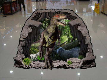 3D恐龍世界立體畫