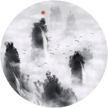 水墨山水畫