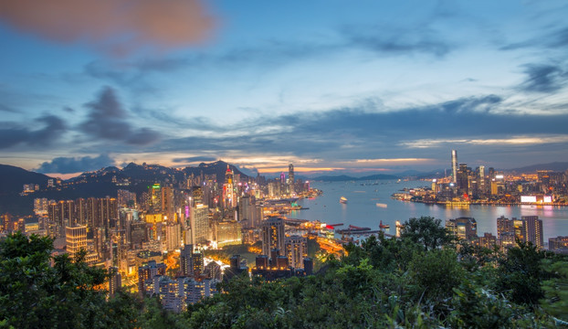 香港全景夜景