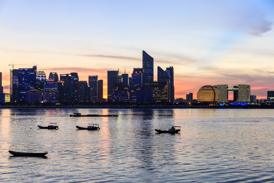 钱江新城夜景全景