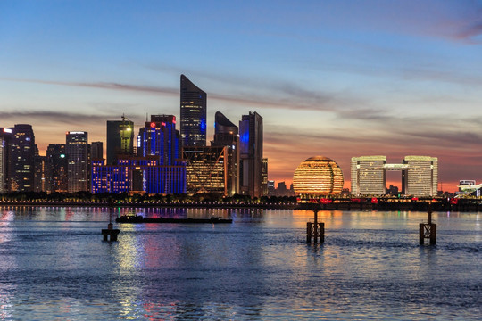 钱江新城夜景全景