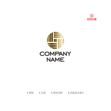 圆形方孔 联结 金融LOGO