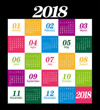 2018日歷