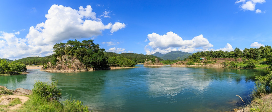 楠溪江狮子岩 山水风光