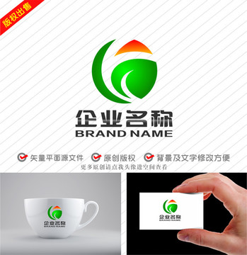 YG字母GY标志绿叶logo