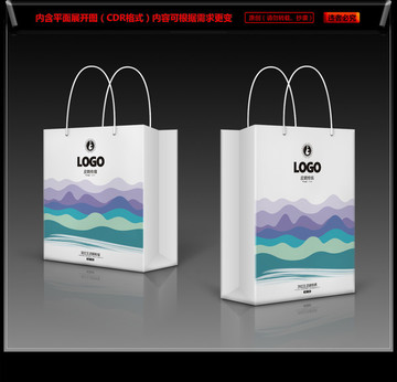 手提袋平面展開圖
