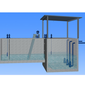 粗格栅设备3D模型 水处理设