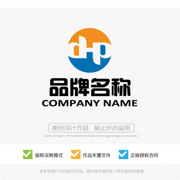 dhp字母 LOGO設(shè)計(jì)