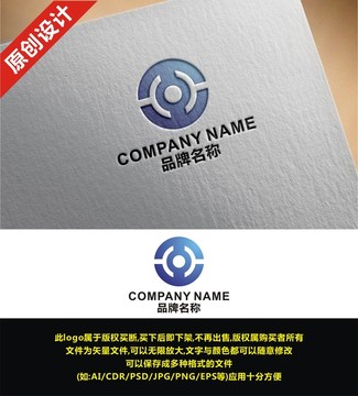 科技 O字母 铜币logo