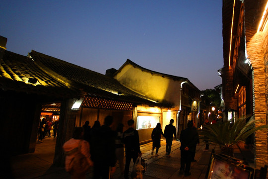 周庄 水乡 江南建筑 夜景