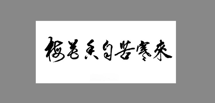 梅花香自苦寒来