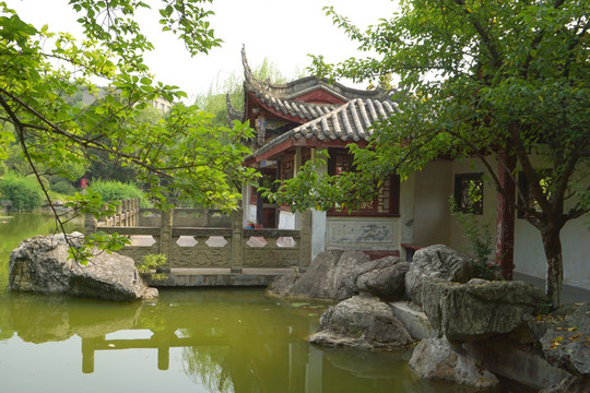 中国传统园林建筑 水榭亭台