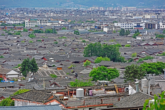 丽江 丽江古城 丽江全景