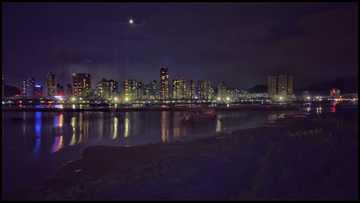 海滨城市夜景