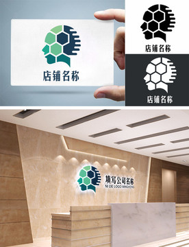 创意头脑风暴科技logo标志