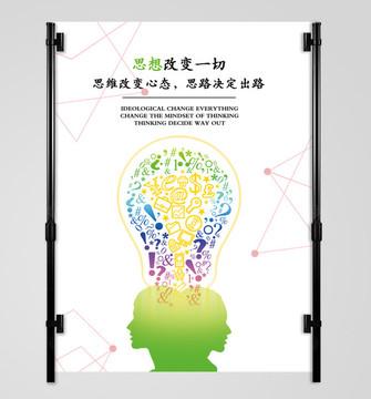 企業(yè)文化展板勵志海報