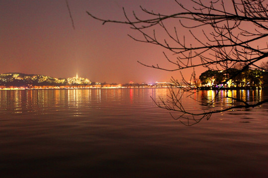 西湖 西湖夜景