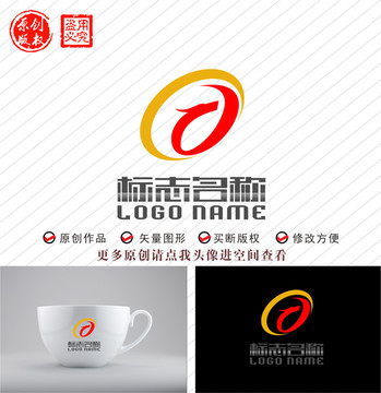 龙标志WO字母logo