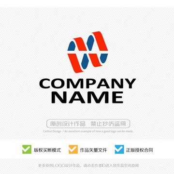 字母mw wm字母 LOGO