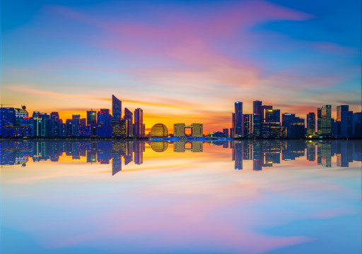 杭州钱江新城夜景