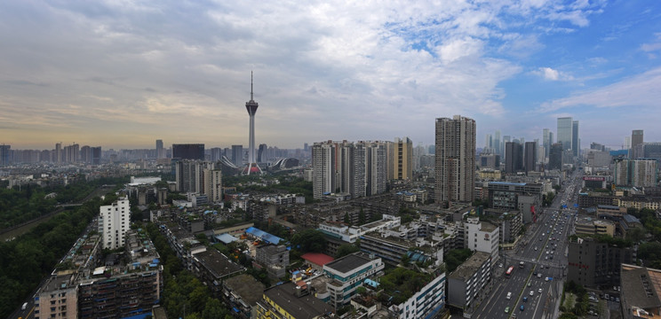 成都红星路全景